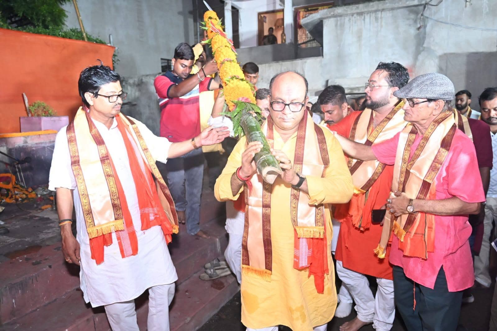 Auspicious Khuti Pujo by MLA Dhruba Saha
